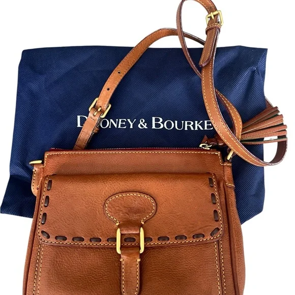 Dooney & Bourke Tan Leather Crossbody Bag - Picture 1 of 7